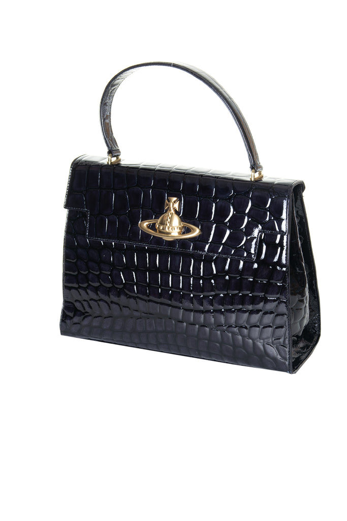 Vivienne Westwood Orb Croc Handbag - irvrsbl