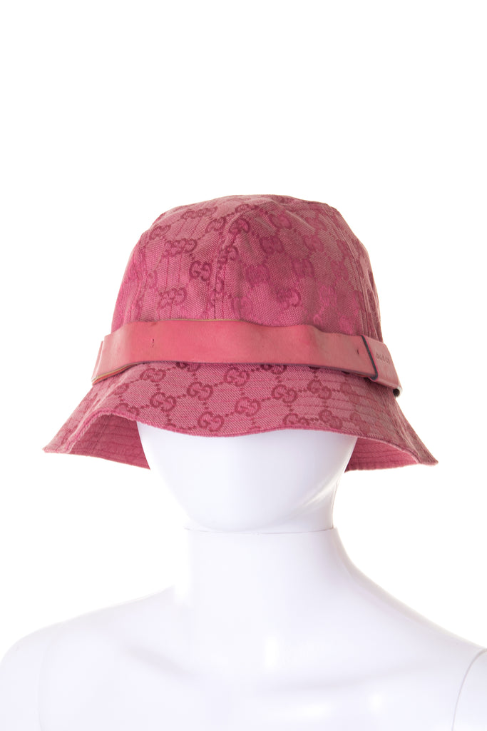 Gucci Pink Monogram Bucket Hat - irvrsbl