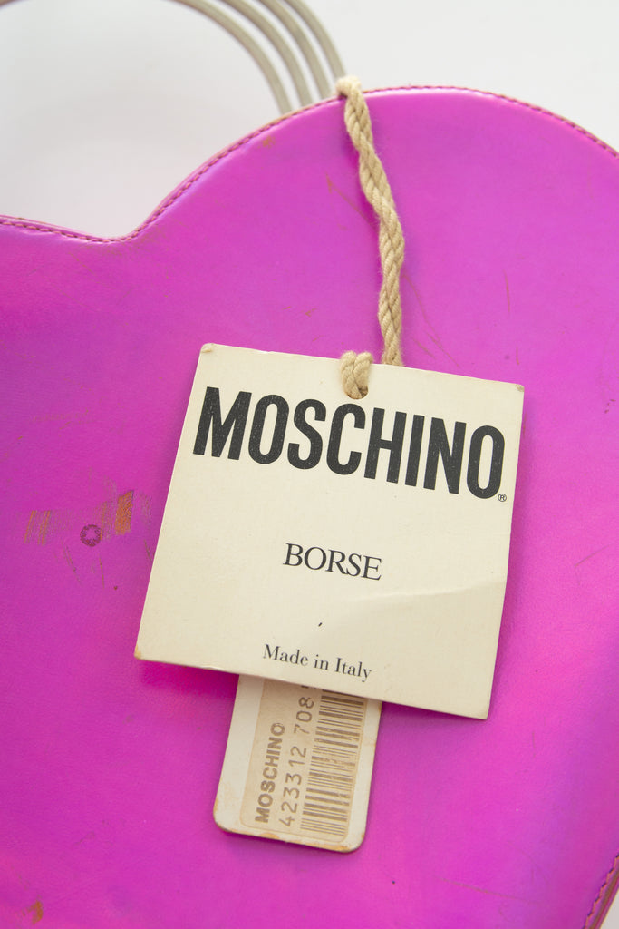 Moschino Iridescent Pink Heart Bag - irvrsbl
