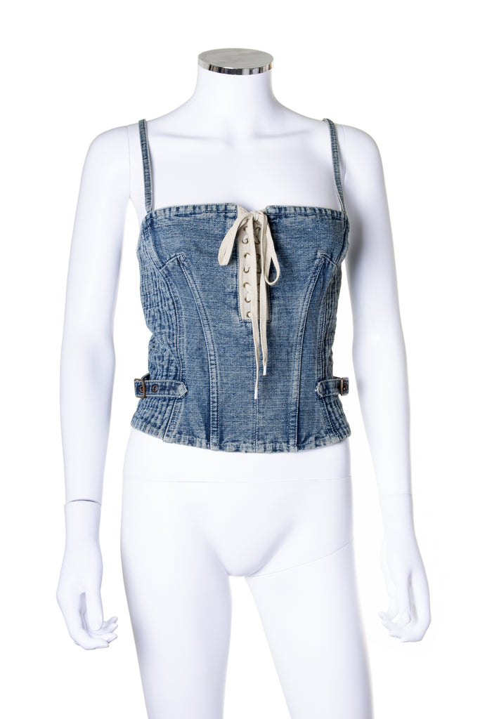 Dolce and Gabbana Denim Bustier Top - irvrsbl