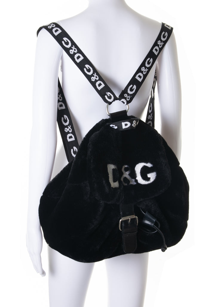 Dolce and GabbanaFaux Fur Backpack- irvrsbl