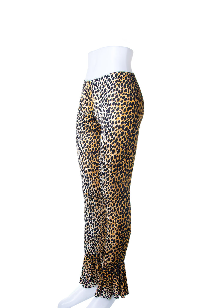 Dolce and Gabbana Fluted Hem Leopard Pants - irvrsbl