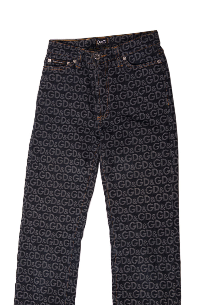 Dolce and Gabbana Logo Print Jeans - irvrsbl