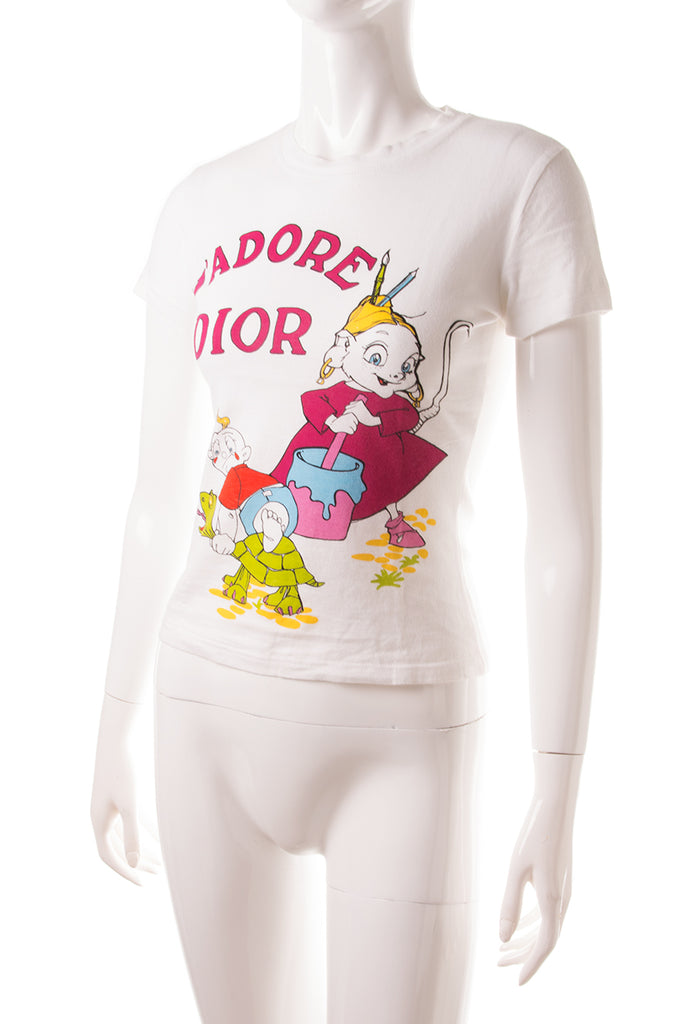 Christian Dior J'adore Dior Cartoon Tshirt - irvrsbl