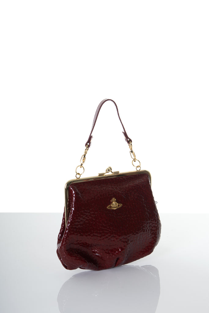 Vivienne Westwood Burgundy Mini Orb Bag - irvrsbl
