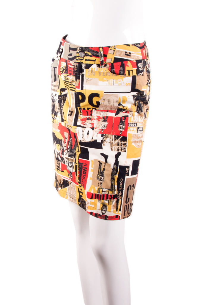 Jean Paul Gaultier Newspaper Print skirt - irvrsbl