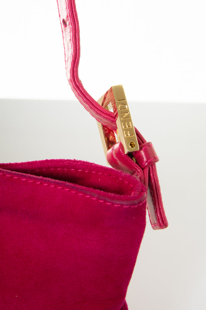 Fendi Pink Suede Baguette - irvrsbl