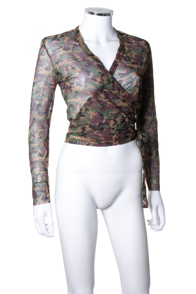 Jean Paul Gaultier Mesh Camo Top - irvrsbl