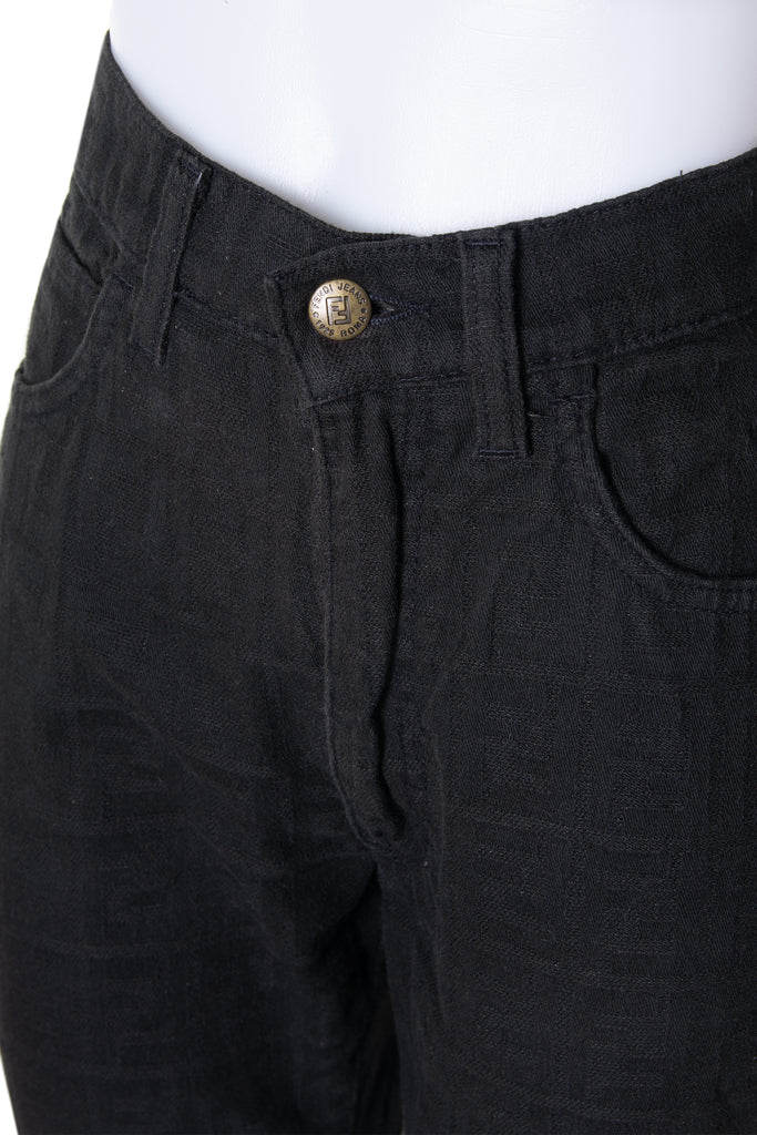 Fendi Black Monogram Jeans - irvrsbl