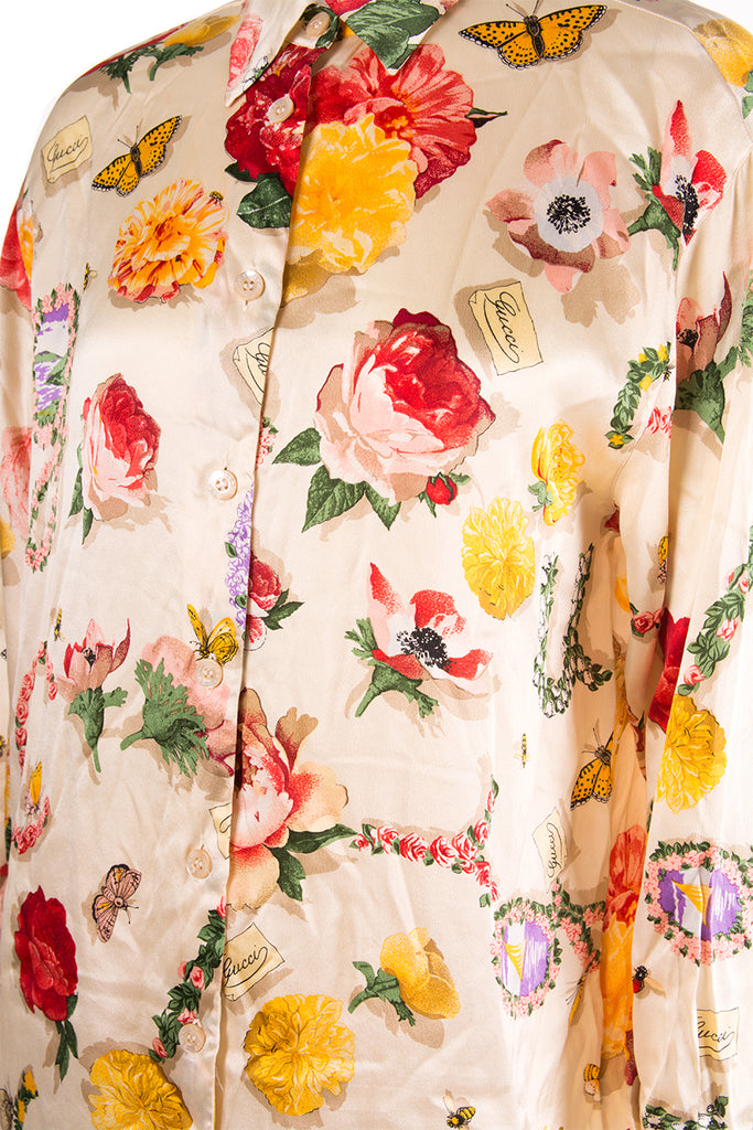 Gucci Tom Ford Silk Floral Shirt - irvrsbl