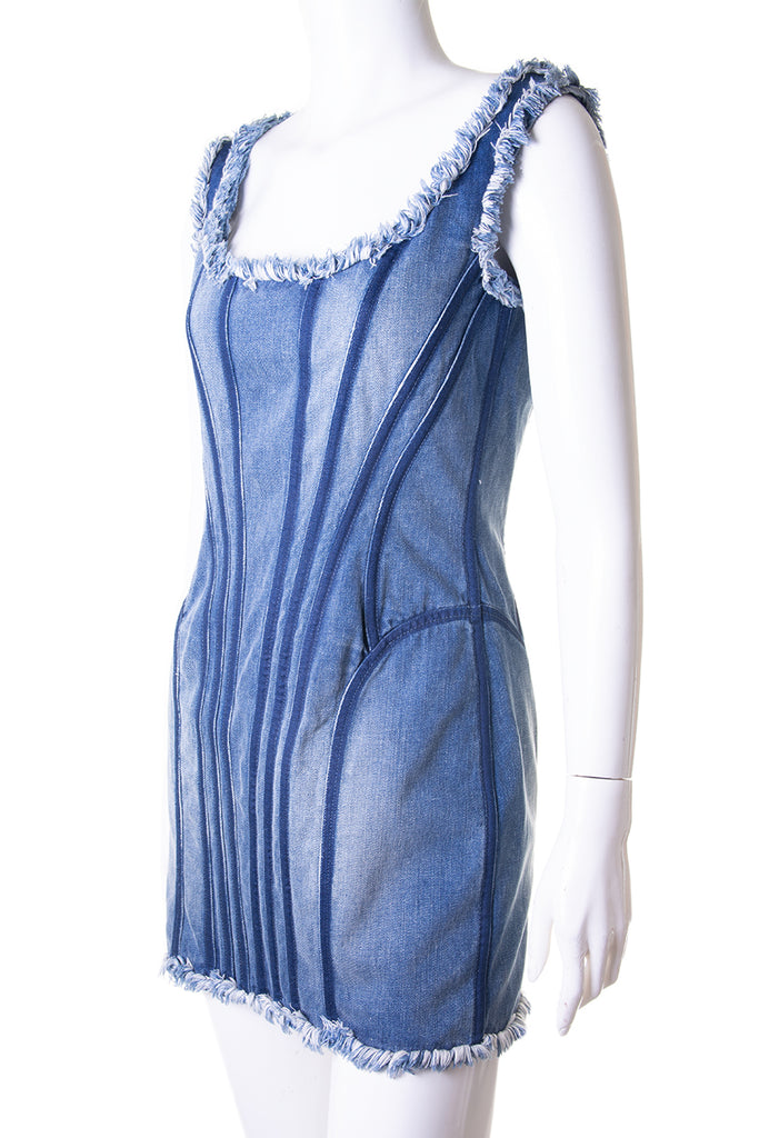 Dolce and Gabbana Frayed Denim Dress - irvrsbl