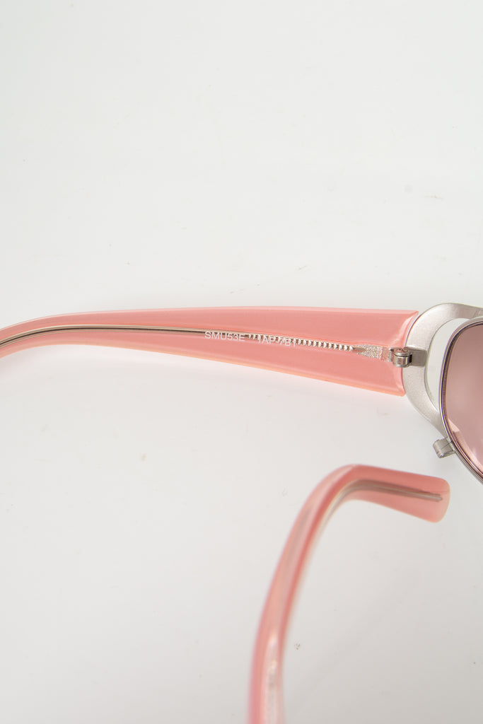 Miu Miu Pink Wraparound Sunglasses - irvrsbl