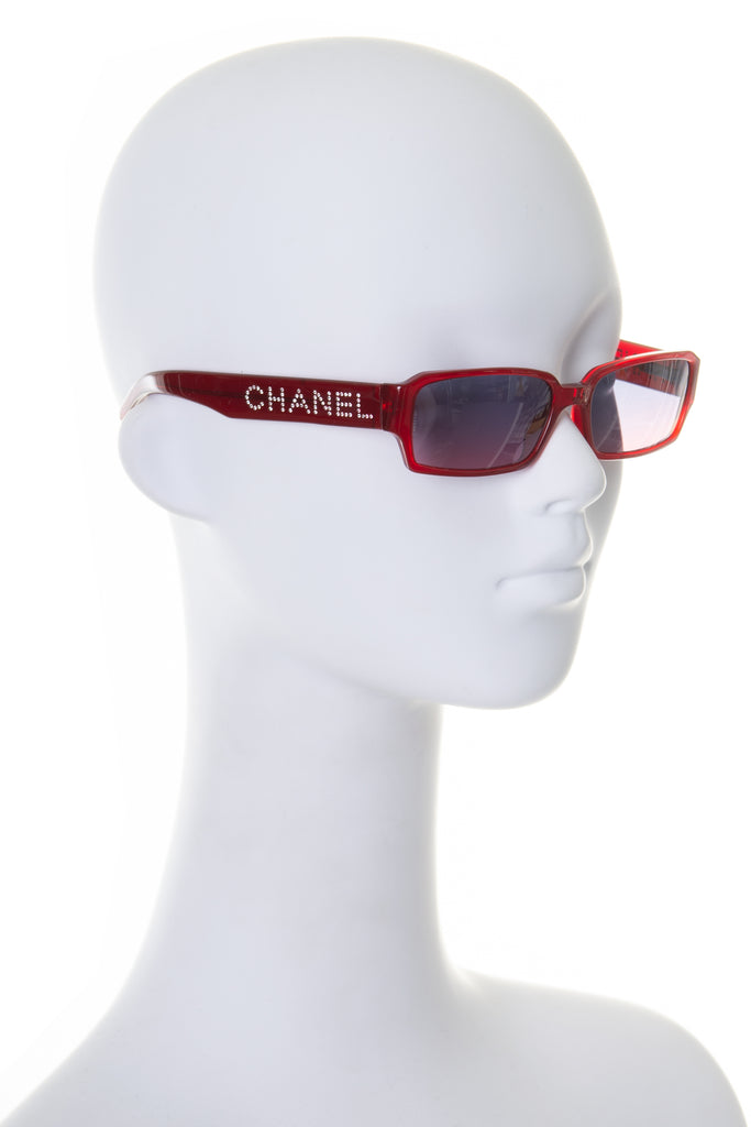 ChanelDiamante Sunglasses in Red- irvrsbl