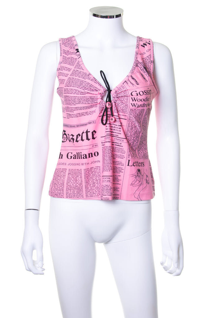 John GallianoGazette Top in Pink- irvrsbl