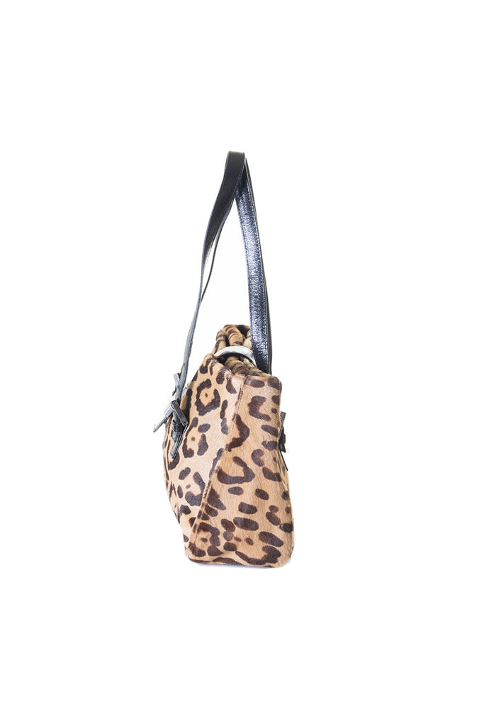 Fendi Leopard Print Calf Hair Handbag - irvrsbl