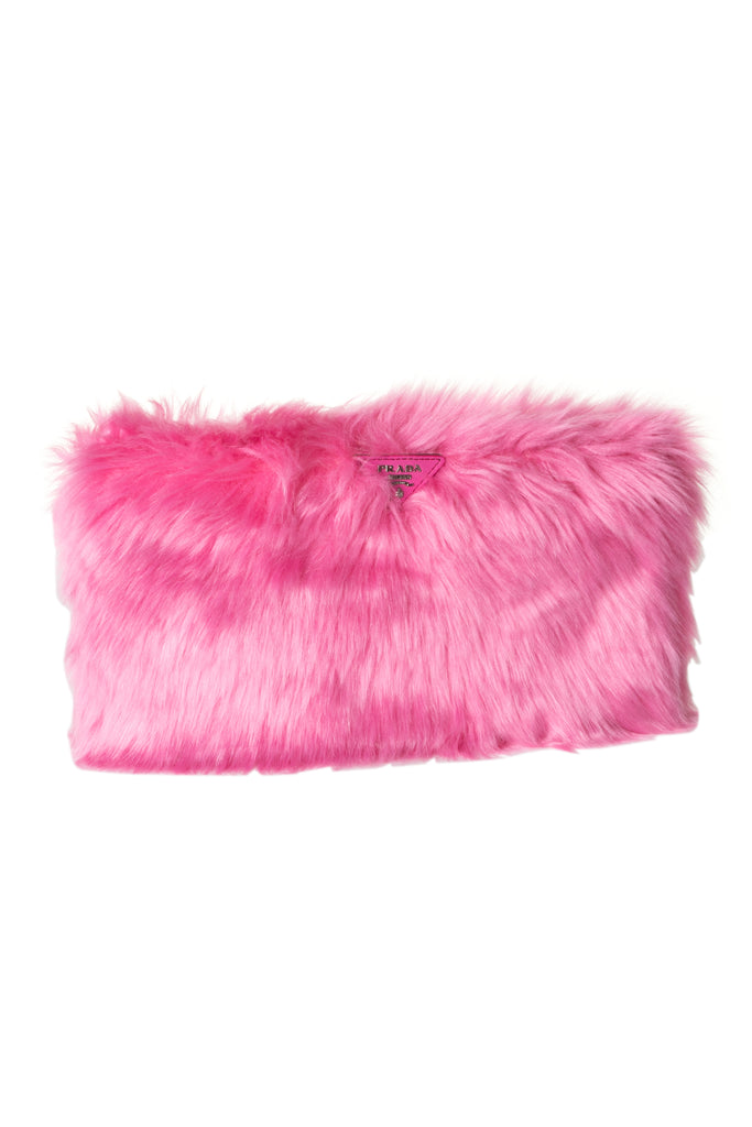 Prada Fur Clutch in Pink - irvrsbl