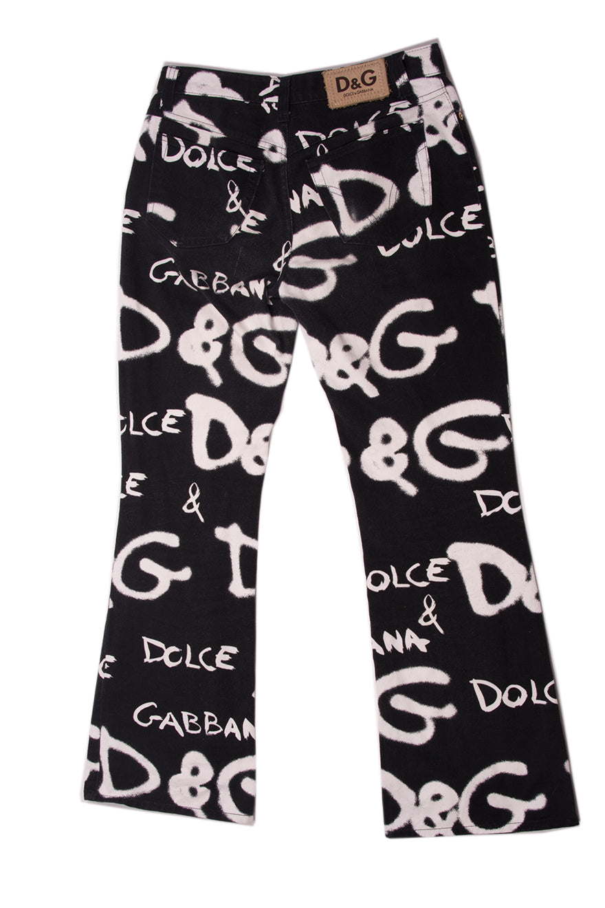 Dolce and Gabbana Graffiti Print Jeans | irvrsbl