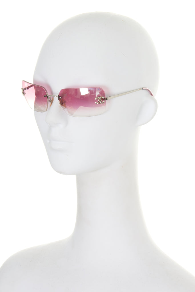 ChanelPink Rimless Sunglasses- irvrsbl