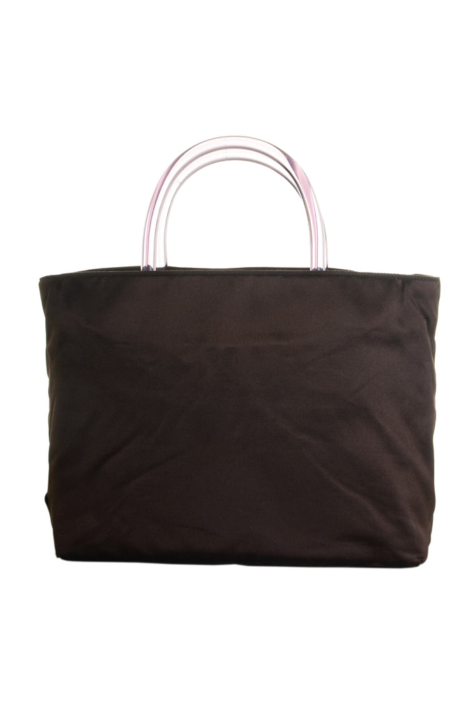 PradaChocolate Bag with Perspex Handle- irvrsbl
