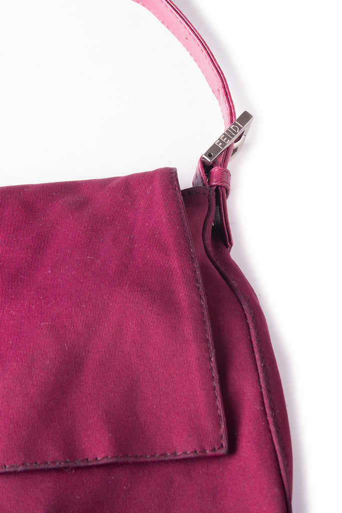 Fendi Maroon Baguette Handbag - irvrsbl