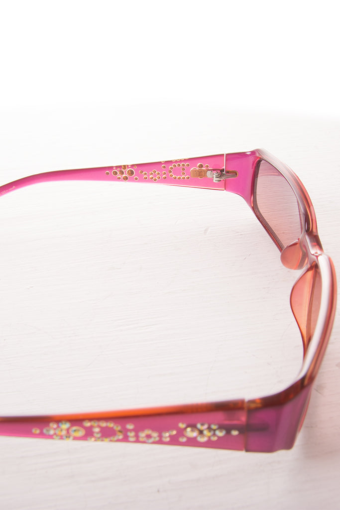 Christian Dior Pink Rhinestone Sunglasses - irvrsbl