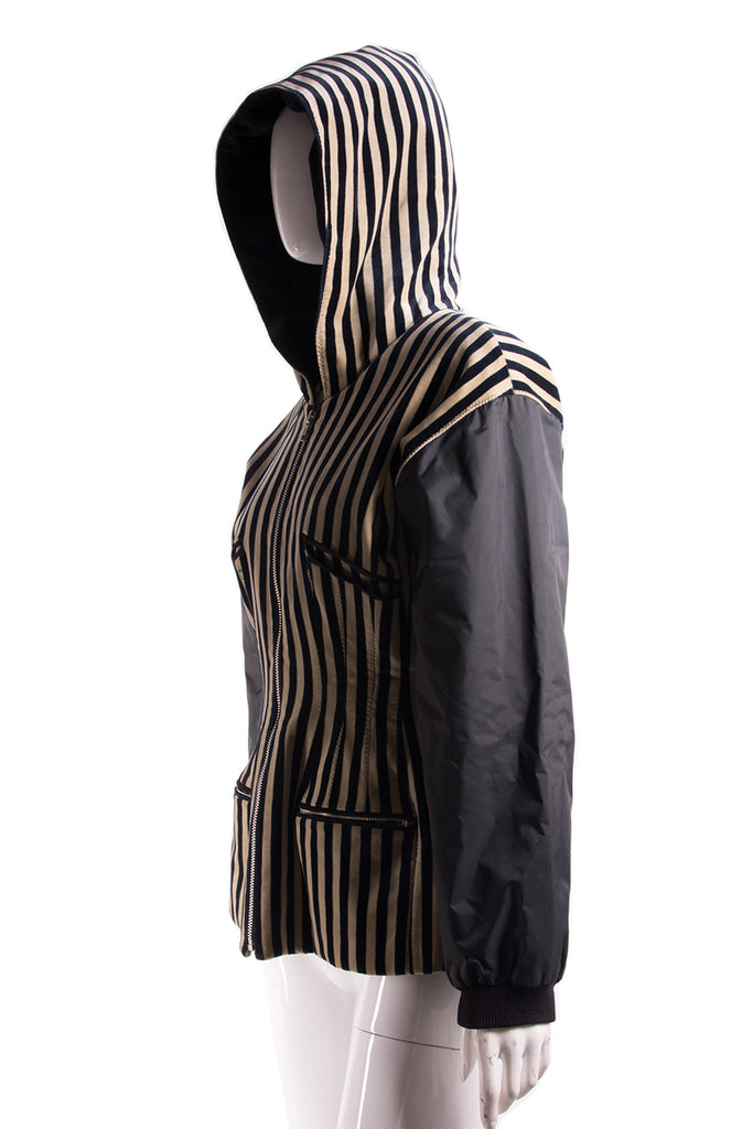Jean Paul Gaultier Velour Hooded Jacket - irvrsbl