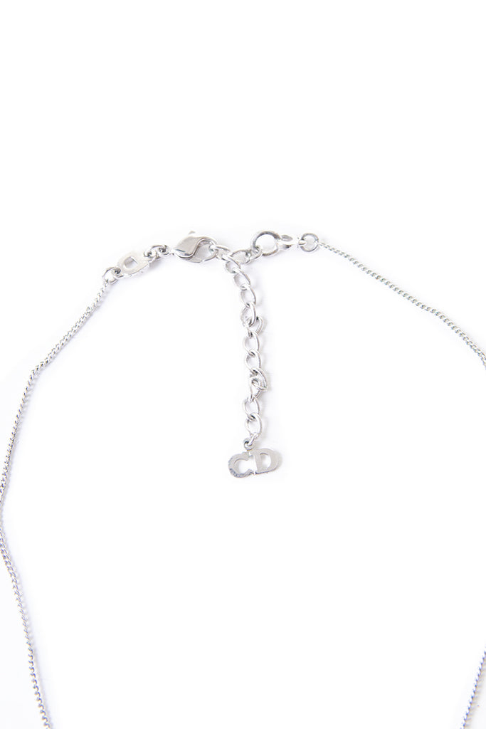 Christian Dior Rhinestone Dog Tag Necklace - irvrsbl