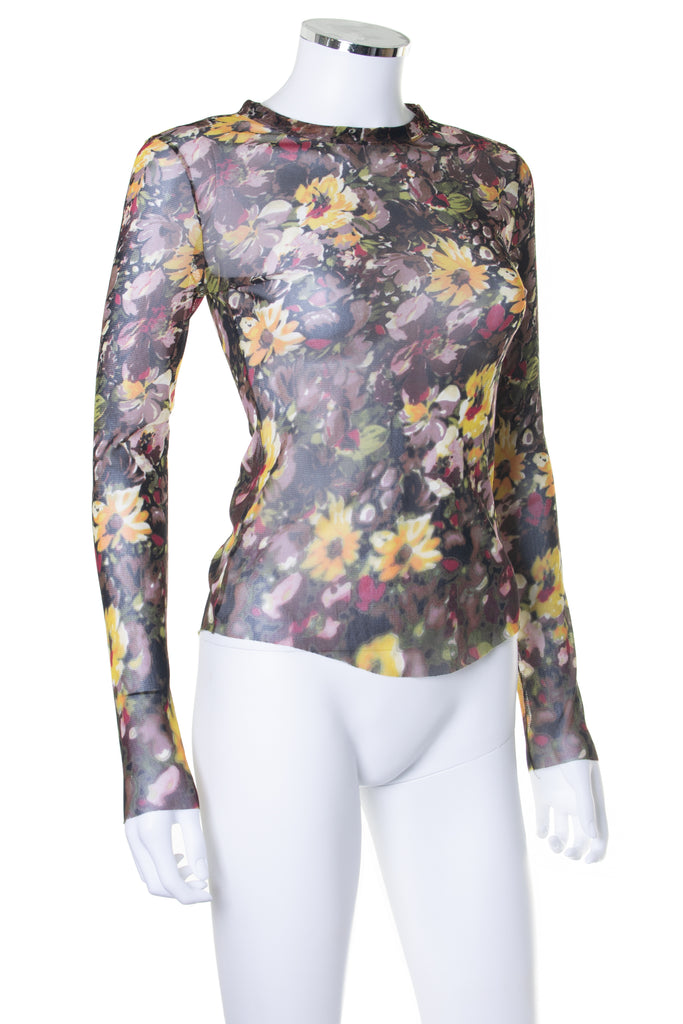 Jean Paul Gaultier Floral Mesh Top - irvrsbl