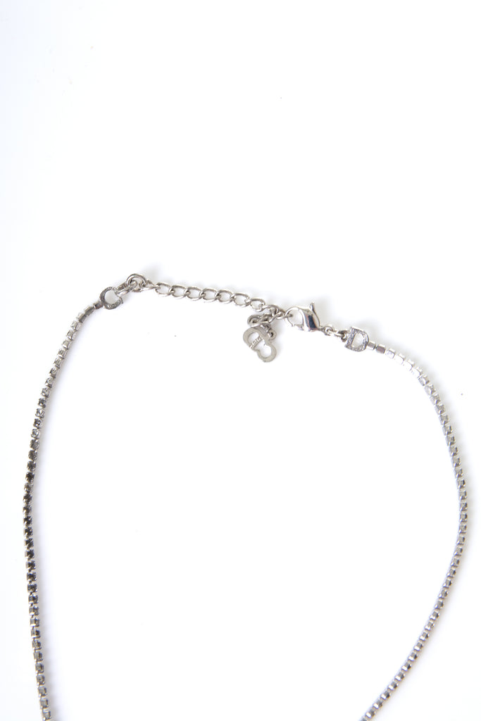 Christian DiorCrystal Dog Tag Necklace- irvrsbl