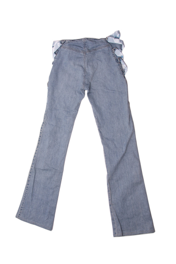 Versace Low Rise Laceup Jeans - irvrsbl