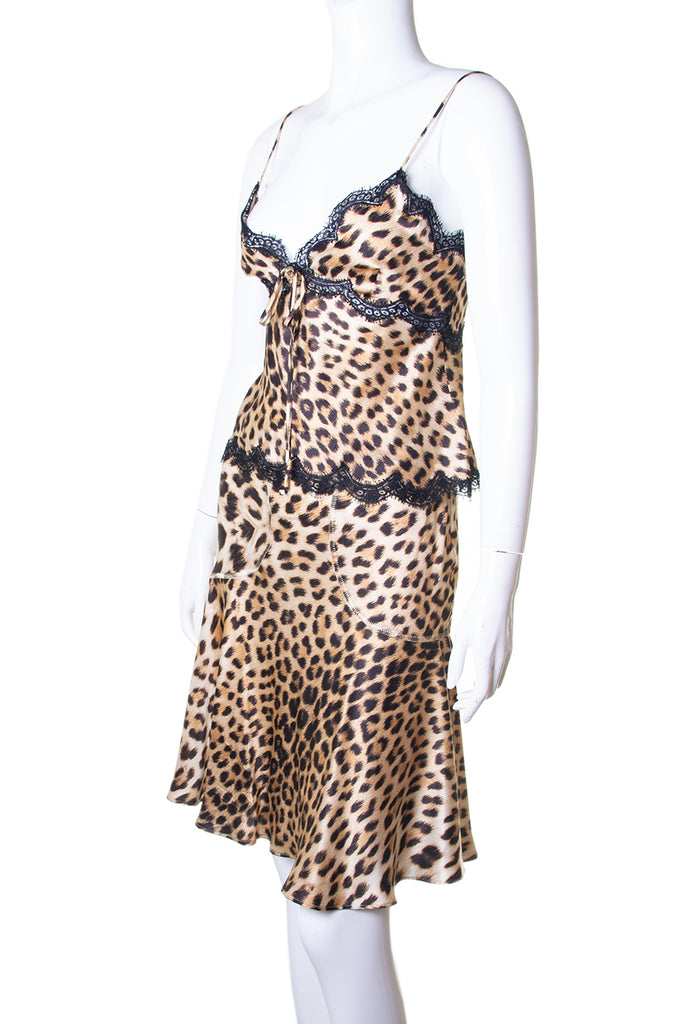 Roberto Cavalli Leopard Cami and Skirt - irvrsbl