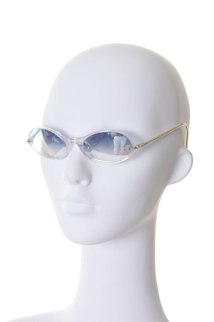 Chanel Reflective Crystal CC Sunglasses - irvrsbl