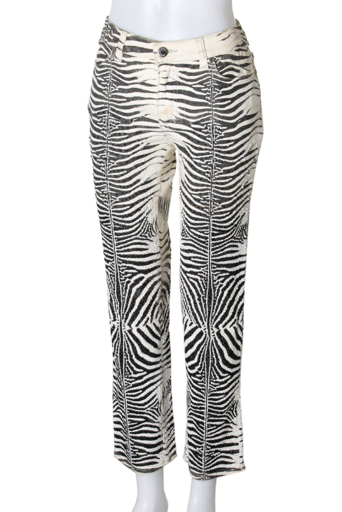 Roberto CavalliBeaded Zebra Pants- irvrsbl