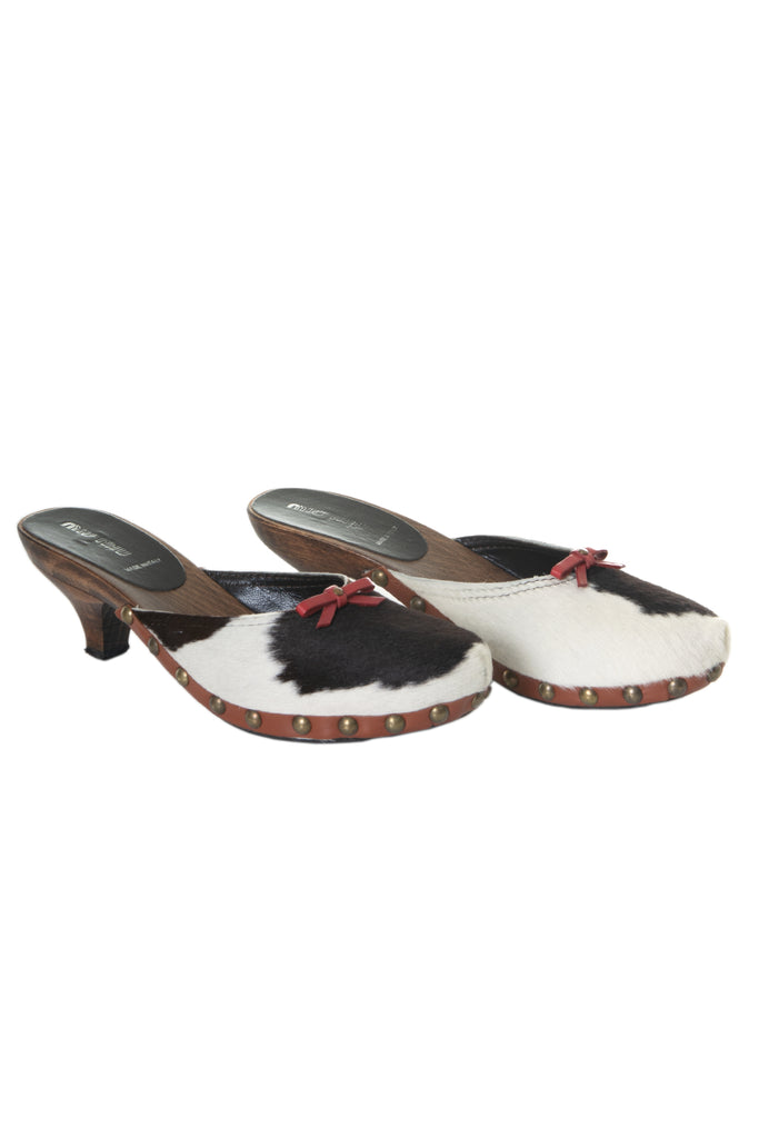 Miu Miu Cowhide Clogs 37 - irvrsbl