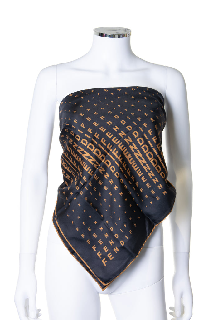 Fendi Spellout Silk Scarf - irvrsbl