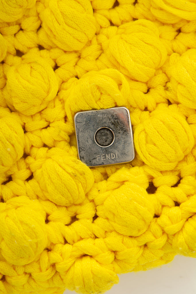 Fendi Knit Baguette in Yellow - irvrsbl