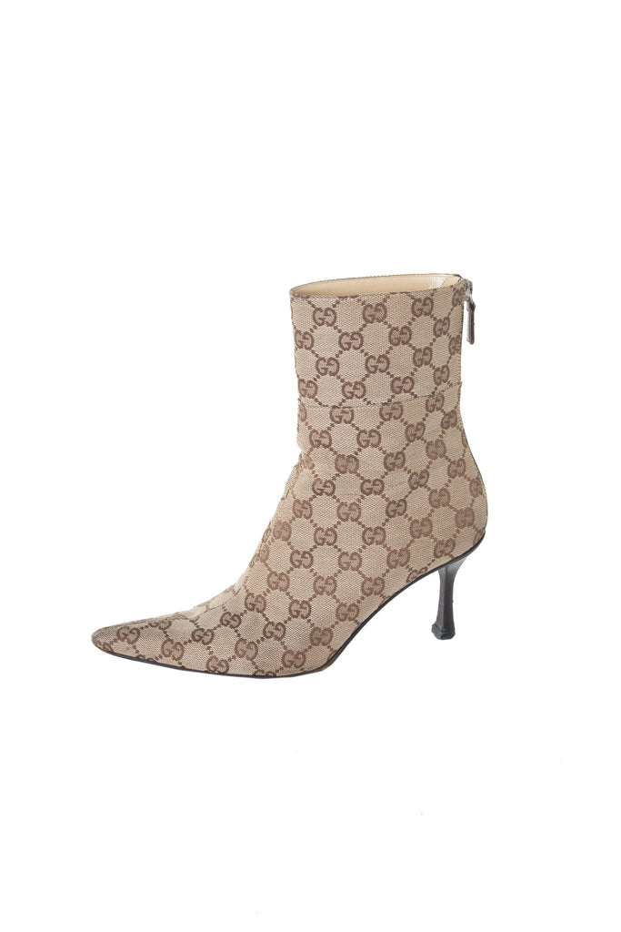 Gucci Pointed Toe Monogram Boot - irvrsbl