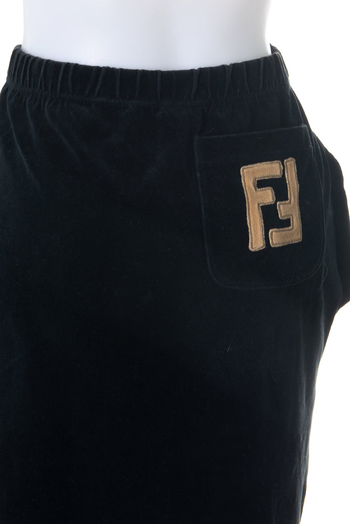 Fendi FF Velour Skirt - irvrsbl