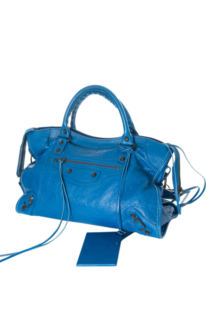 BalenciagaMotorcycle Bag in Blue- irvrsbl