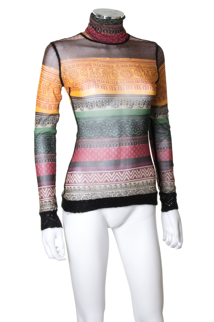 Jean Paul Gaultier Mesh Turtle Neck Top - irvrsbl