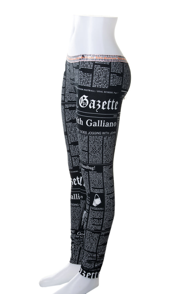 John Galliano Gazette Print Leggings - irvrsbl
