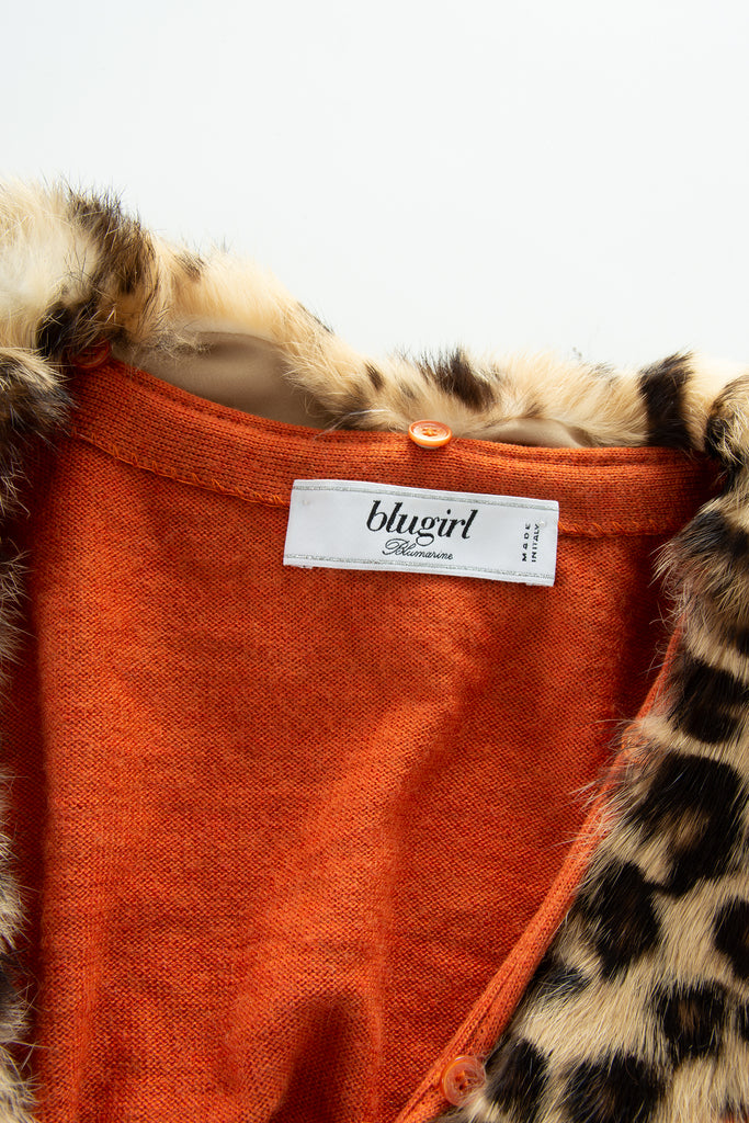 Blumarine Leopard Collar Cardigan - irvrsbl