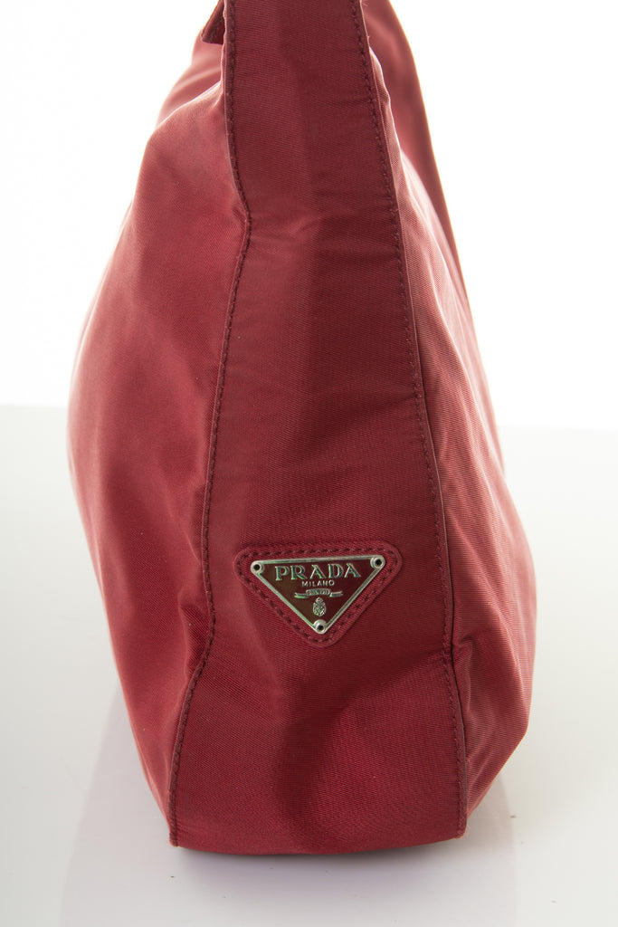 PradaNylon Bag with Silver Handle- irvrsbl