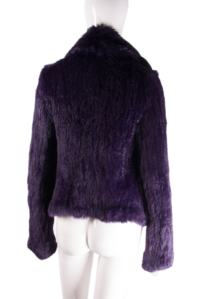 Sonia Rykiel Purple Fur Jacket - irvrsbl