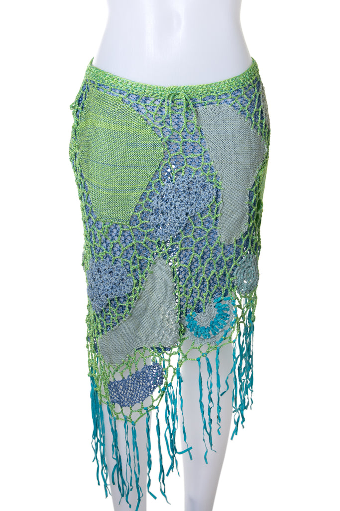 Christian Lacroix Asymmetrical Crochet Skirt - irvrsbl