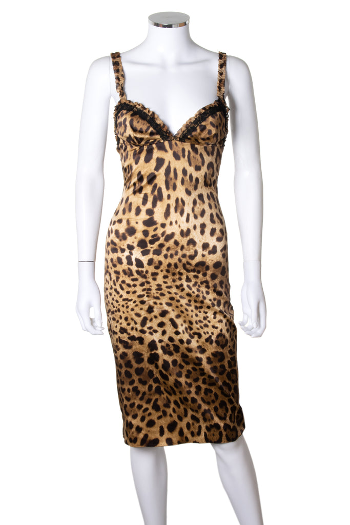 Dolce and GabbanaAnimal Print Slip Dress- irvrsbl