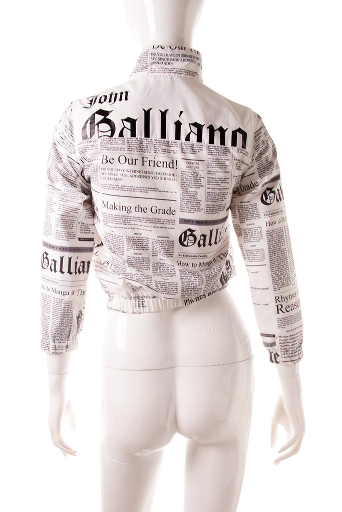 John Galliano Newspaper Print Jacket - irvrsbl