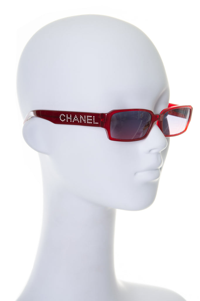 Chanel Diamante Sunglasses in Red - irvrsbl