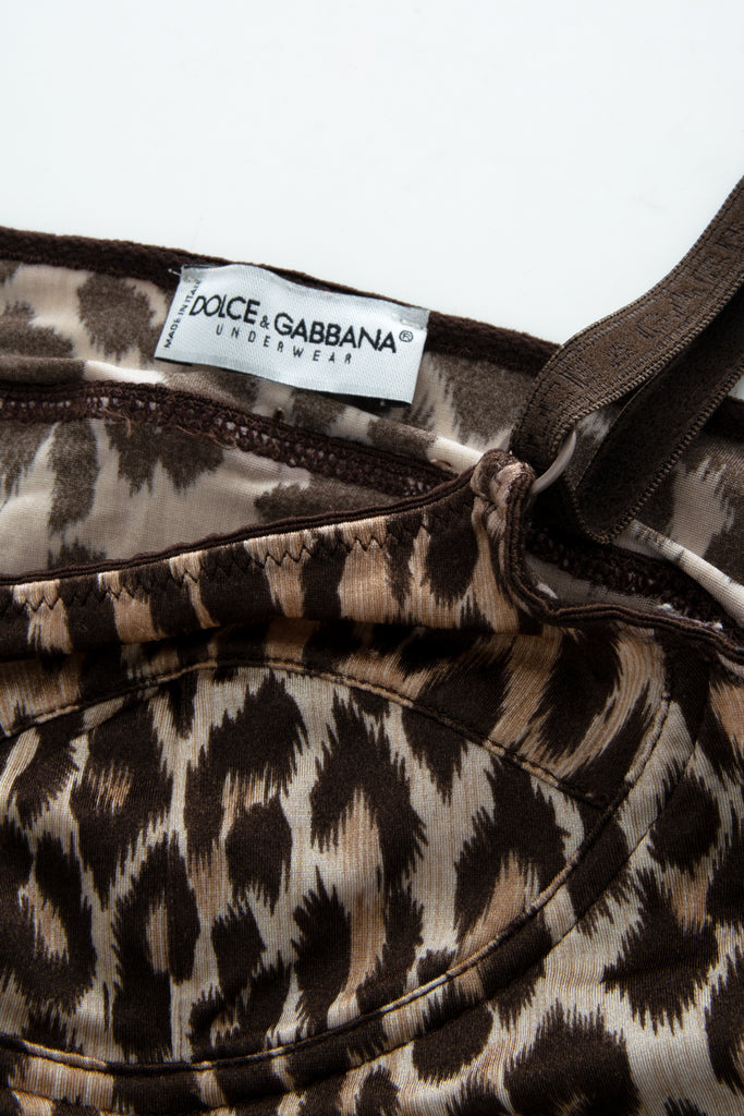 Dolce and Gabbana Leopard Print Bustier Top - irvrsbl