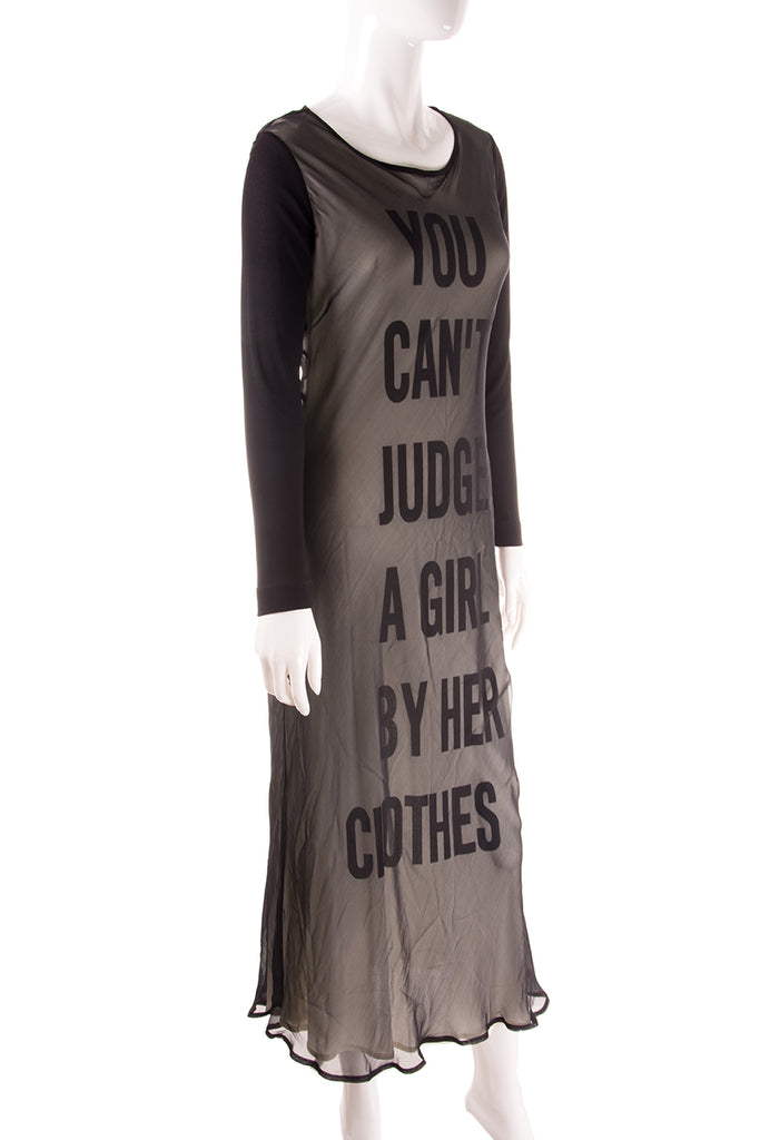 Moschino "You Can't Judge A Girl By Her Clothes" Dress - irvrsbl